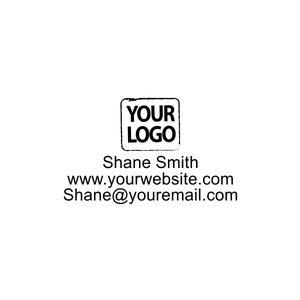 Logo European Stamp with 3 Lines of Text - Stamp Imprint