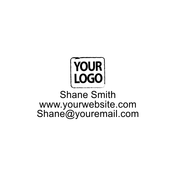 Logo European Stamp with 3 Lines of Text - Stamp Imprint