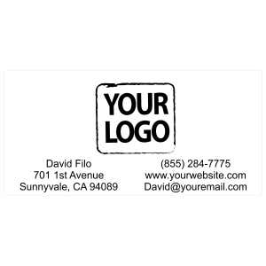 Logo Stamp with Contact Information - Stamp Imprint