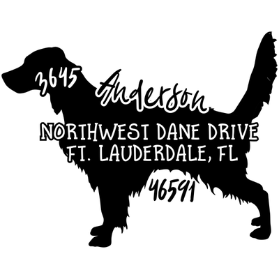 Llewellin Setter Dog Address Stamp