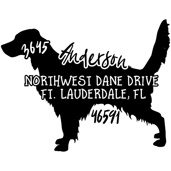 Llewellin Setter Dog Address Stamp
