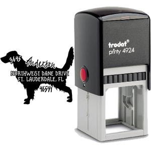 Llewellin Setter Dog Address Stamp Body and Design