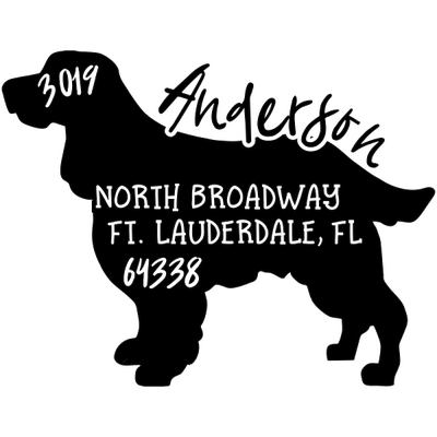 English Springer Spaniel Dog Address Stamp