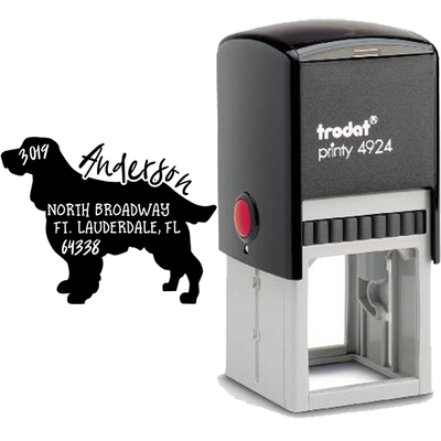 English Springer Spaniel Dog Address Stamp - alternate view
