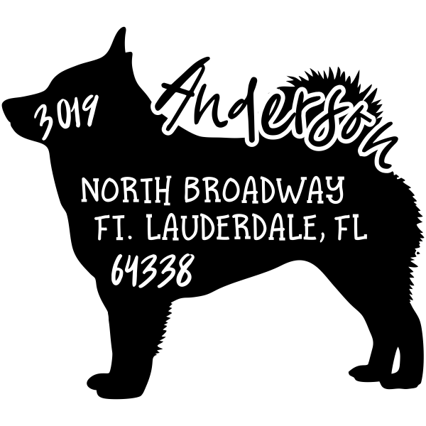 Schipperke Dog Address Stamp