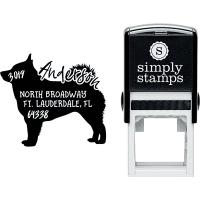 Schipperke Dog Address Stamp - alternate view