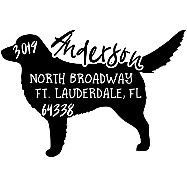 Nova Scotia Duck Tolling Retriever Dog Address Stamp