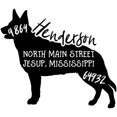 Australian Kelpie Dog Address Stamp