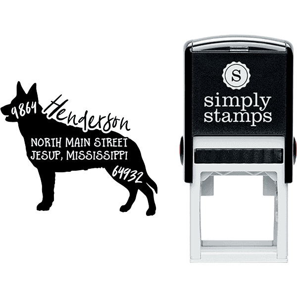 Australian Kelpie Dog Address Stamp