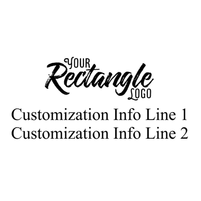 Custom Text Rectangle Logo Embosser Seal - alternate view