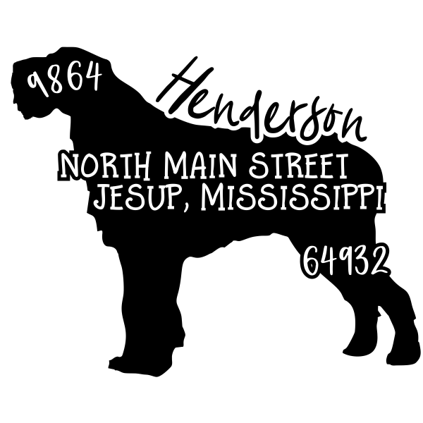 Italian Spinone Dog Address Stamp