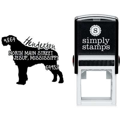 Italian Spinone Dog Address Stamp - alternate view