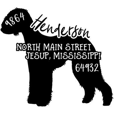 Bedlington Terrier Dog Address Stamp
