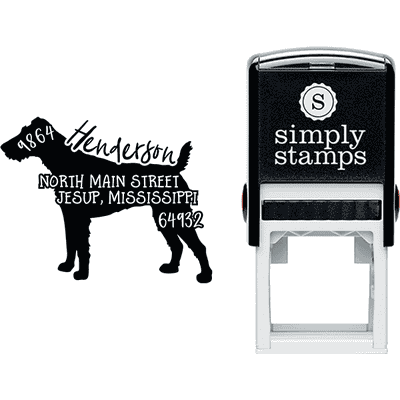 Fox Terrier Dog Address Stamp - alternate view