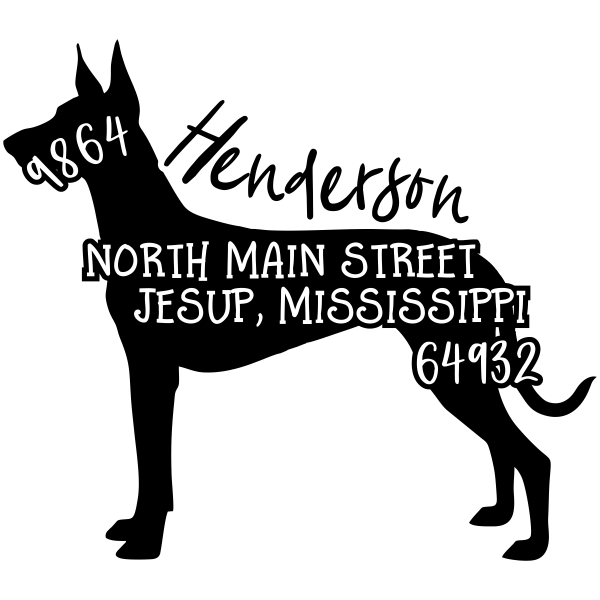 Pharaoh Hound Dog Address Stamp