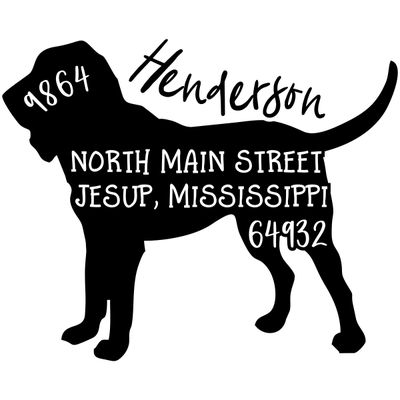 Bloodhound Dog Address Stamp