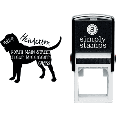 Bloodhound Dog Address Stamp - alternate view