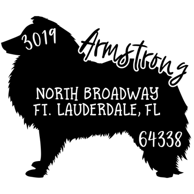Shetland Sheep Dog Address Stamp