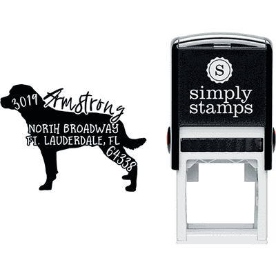 Undocked Rottweiler Dog Address Stamp - alternate view