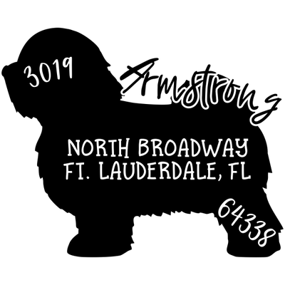 Havanese Dog Address Stamp