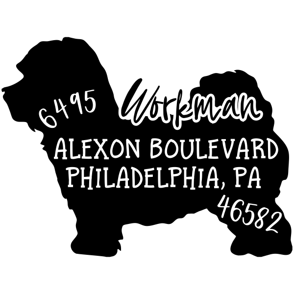 Maltipoo Dog Address Stamp