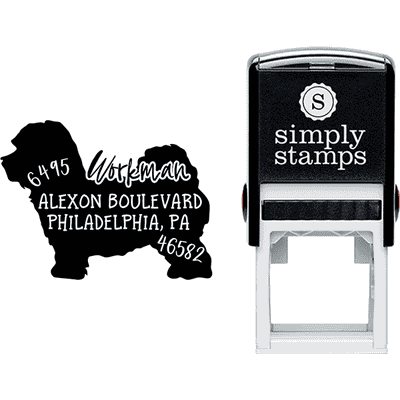 Maltipoo Dog Address Stamp - alternate view