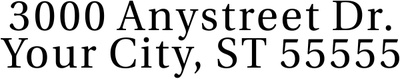 Serif Custom 2 Line Address Stamp - alternate view