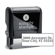 Serif Custom 2 Line Address Stamp
