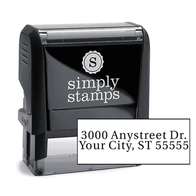 Serif Custom 2 Line Address Stamp