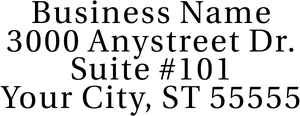 Serif Custom 4 Line Address Stamp Imprint