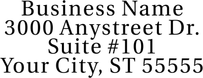 Serif Custom 4 Line Address Stamp - alternate view