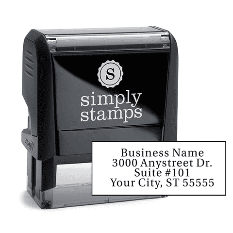 Serif Custom 4 Line Address Stamp