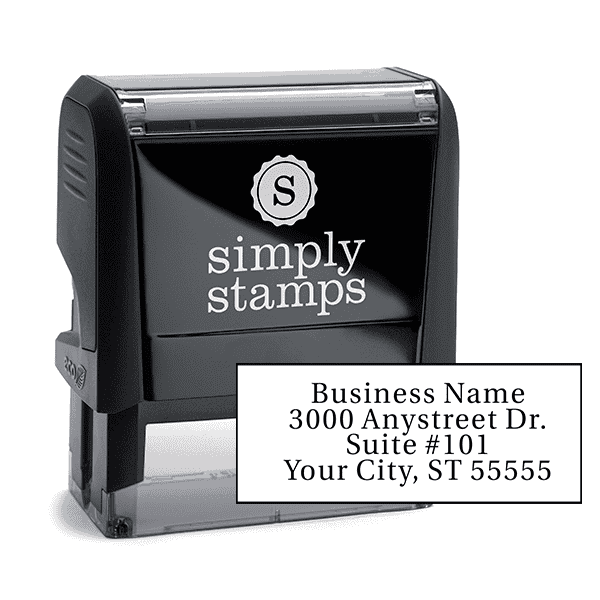 Serif Custom 4 Line Address Stamp