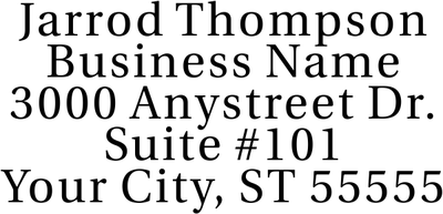 Serif Custom 5 Line Address Stamp Imprint