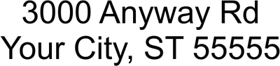 2 Line Address Stamp - alternate view