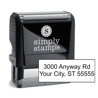 2 line rubber address stamp