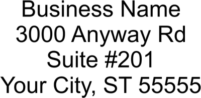 4 Line Address Stamp - alternate view