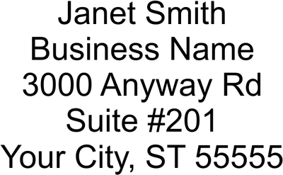 5 Line Address Stamp - alternate view