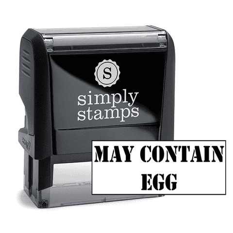 May Contain Custom Stamp