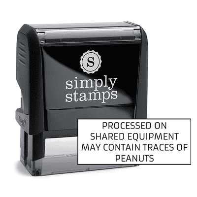 Processed In Facility On Shared Equipment Custom Stamp