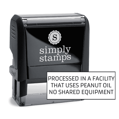Processed In Facility No Shared Equipment Custom Stamp