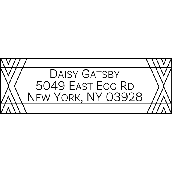 Gatsby Fancy Border Address Stamp