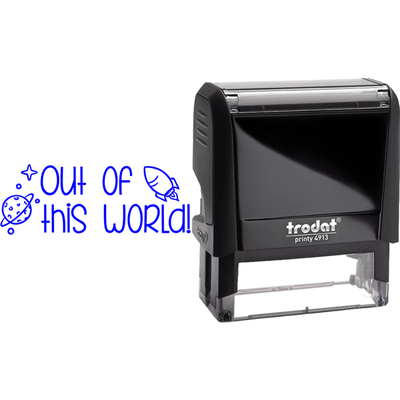 Space Pun Teacher Stamp - alternate view