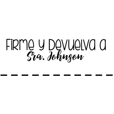 Sign and Return Spanish Teacher Stamp
