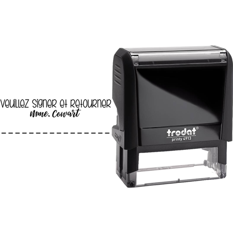 Sign and Return French Teacher Stamp Body and Design