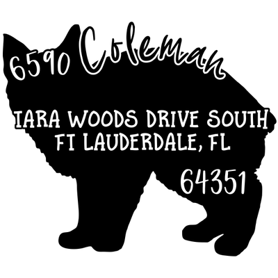 Manx Cat Pet Address Stamp