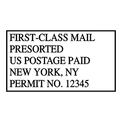 Pre-Sorted First Class Postage Paid Permit Stamp - alternate view
