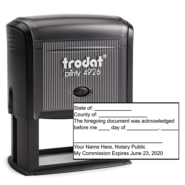 ACK Acknowledgment Stamp - Jurat Stamp