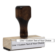 1 Line Custom Wood Handle Stamp