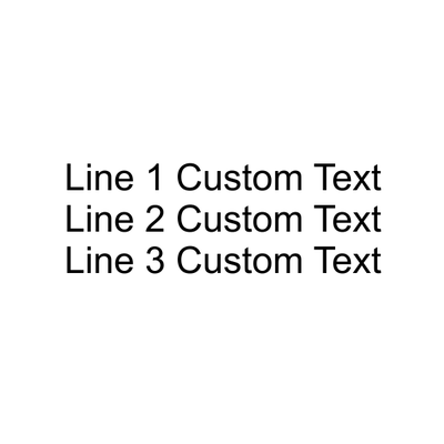 3 Line Custom Wood Handle Stamp - alternate view